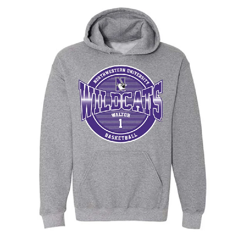Northwestern - NCAA Women's Basketball : Xamiya Walton - Classic Fashion Shersey Hooded Sweatshirt Hoodie with Ribbed Cuffs Snug Fit Comfort