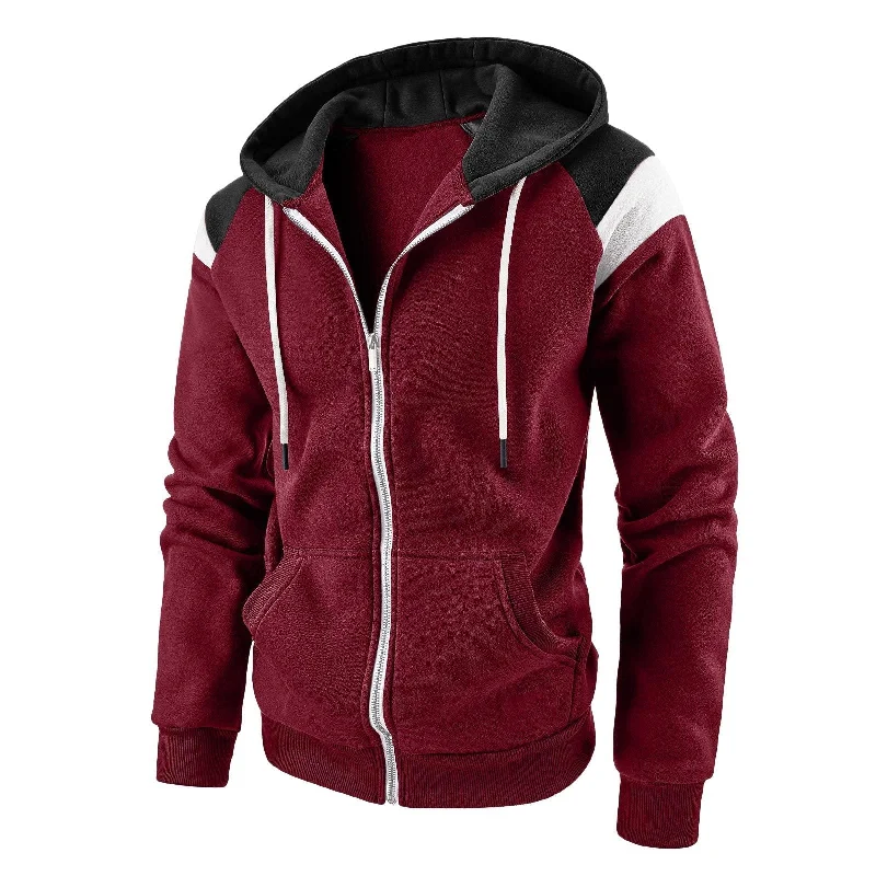 Casual Men's Zipper Hoodies Hoodie with Magnetic Closure Innovative Modern