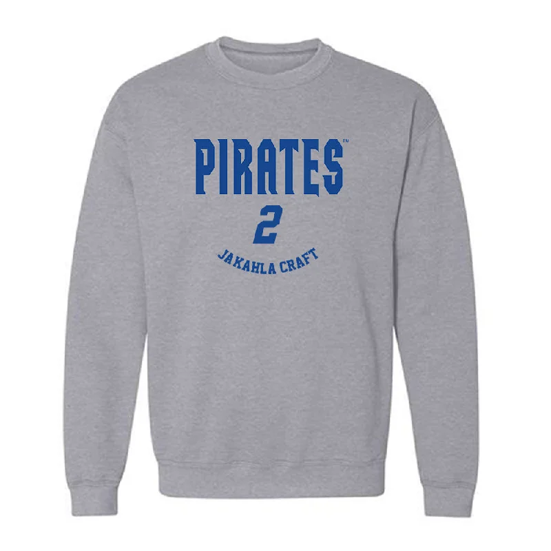 Seton Hall - NCAA Women's Basketball : Ja'Kahla Craft - Fashion Shersey Crewneck Sweatshirt Hoodie with Toggle Buttons Decorative Unique