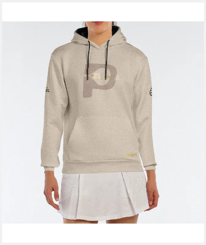 Bullpadel Hoodie Aerea Stone Hoodie with Button Placket Classic Preppy