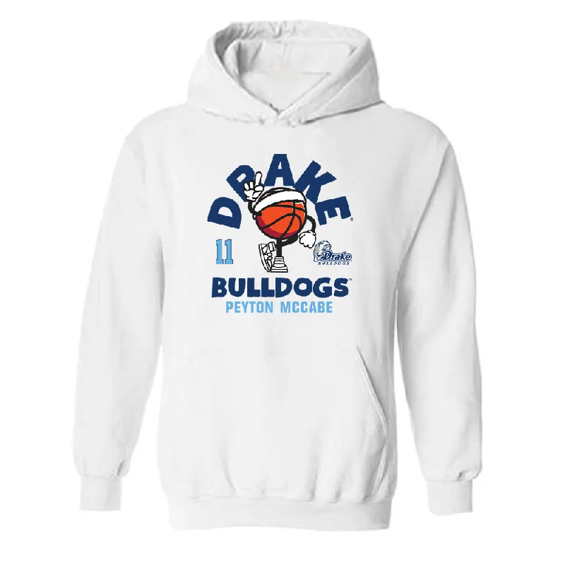 Drake - NCAA Women's Basketball : Peyton McCabe - Fashion Shersey Hooded Sweatshirt Hoodie with Half-Zip Sporty Casual