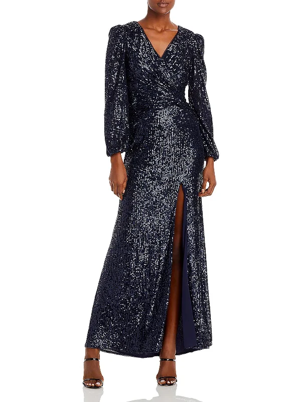 Womens Sequined Long Evening Dress Tunics Luxurious premium