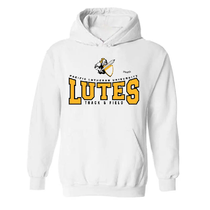 PLU - NCAA Women's Track & Field : Sydney Sparks - Classic Fashion Shersey Hooded Sweatshirt Hoodie with Camouflage Military Edgy