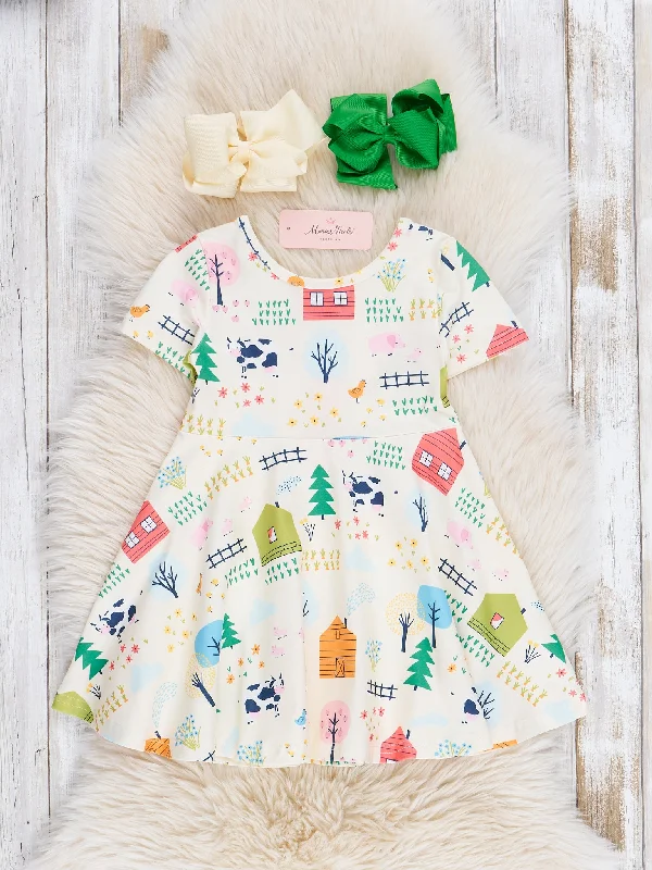 Farm Fun Swing Dress Tunics Trendy modern