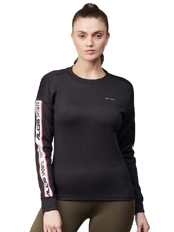 Alcis Women Training Sweatshirt Hoodie with Hem Elastic Stretchable Comfortable