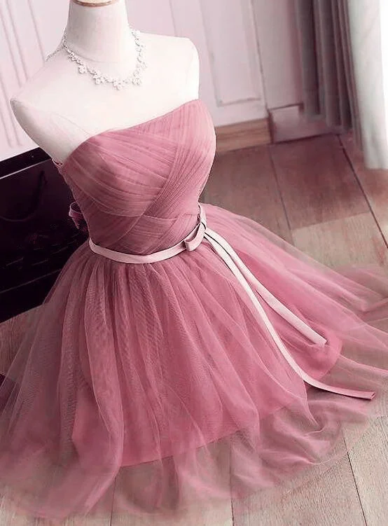 Lovely Tulle Short Party Dress, Handmade Formal Dresses Tunics Seasonal trendy
