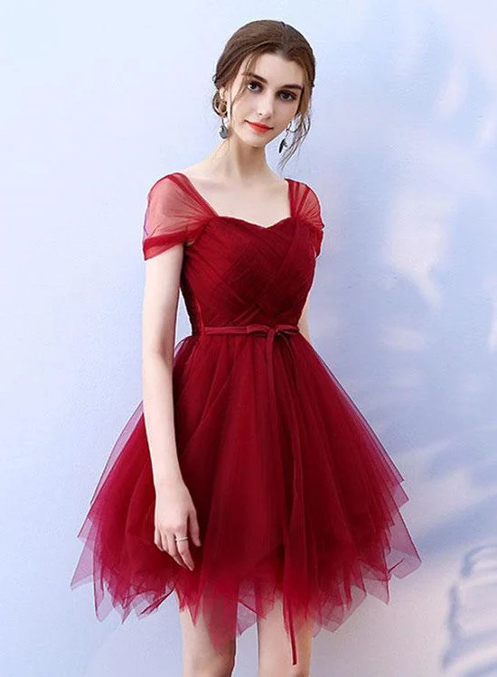 Lovely Tulle Short Party Dresses, Cute Mini Dresses, Tulle Short Women Dresses for Sale Tunics Winter warm