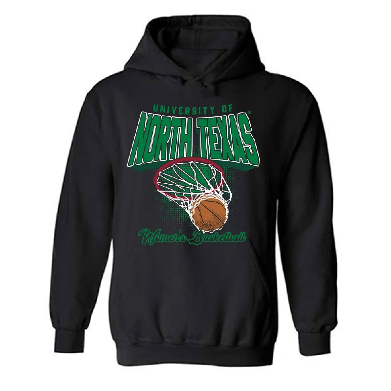 North Texas - NCAA Women's Basketball : Gwendlyn McGrew - Generic Shersey Hooded Sweatshirt Hoodie with Hem Embroidery Detailed Premium