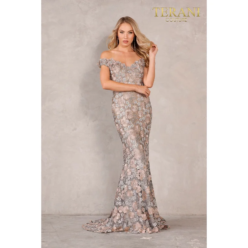 Terani Couture 2111M5271 Mother Of The Bride Dress Halter Neckline Beach