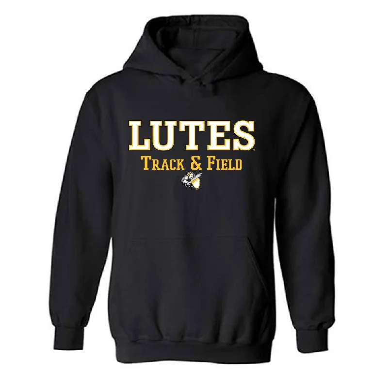 PLU - NCAA Women's Track & Field : Sydney Sparks - Classic Shersey Hooded Sweatshirt Hoodie with Illustration Artistic Creative