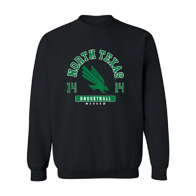 North Texas - NCAA Women's Basketball : Gwendlyn McGrew - Fashion Shersey Crewneck Sweatshirt Hoodie with Hem Contrast Bold Stylish