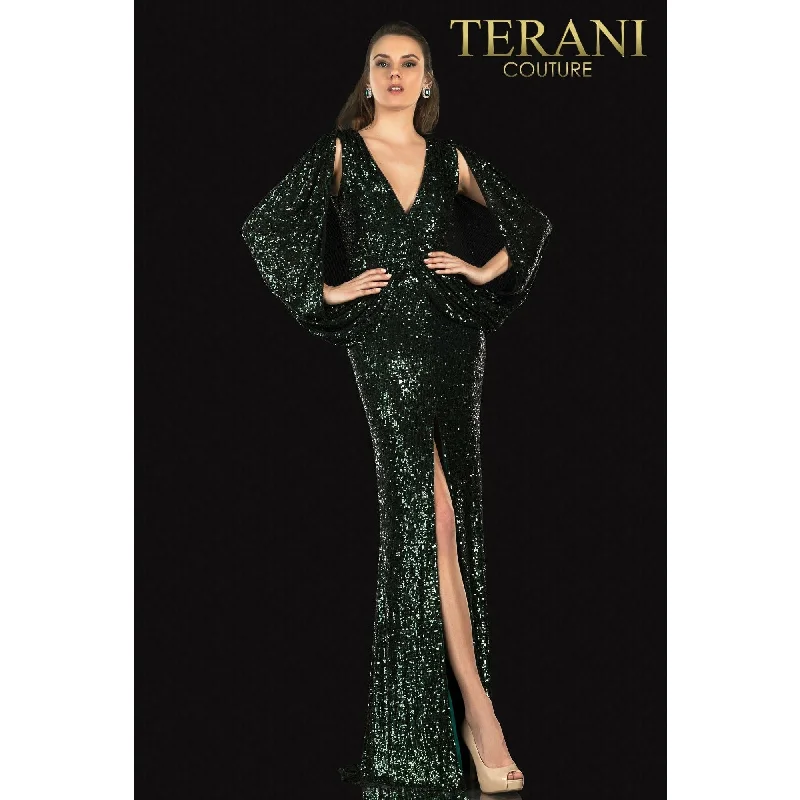 Terani Couture 2021M2962 Mother Of The Bride Dress Turtleneck Warm Winter