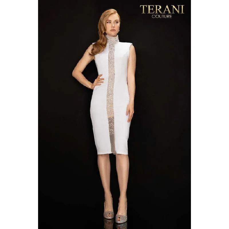 Terani Couture Cocktail Dress- 2011C2006 Tunics Wedding white