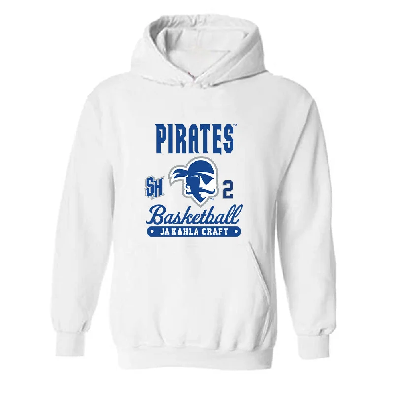 Seton Hall - NCAA Women's Basketball : Ja'Kahla Craft - Fashion Shersey Hooded Sweatshirt Hoodie with Side Slits Relaxed Casual
