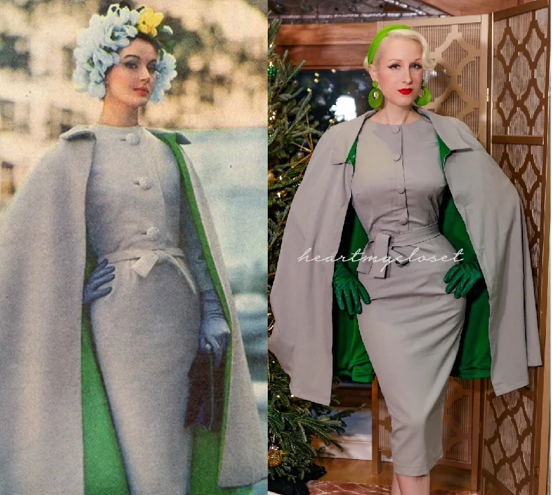 NORAH cape and dress - vintage 1950s inspired outfit Tunics Lace romantic