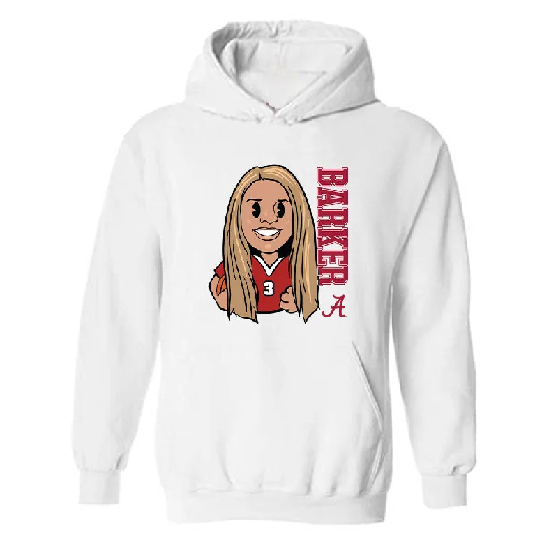 Alabama - NCAA Women's Basketball : Sarah Ashlee Barker - Individual Caricature Hooded Sweatshirt Hoodie with Side Slits Relaxed Casual