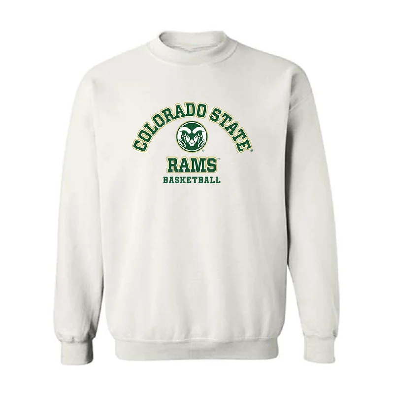 Colorado State - NCAA Women's Basketball : Emma Ronsiek - Crewneck Sweatshirt Hoodie with Hem Contrast Bold Stylish