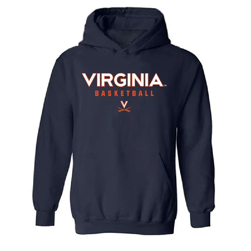 Virginia - NCAA Women's Basketball : Kamryn Kitchen - Hooded Sweatshirt Hoodie with Emblem Brand Identity