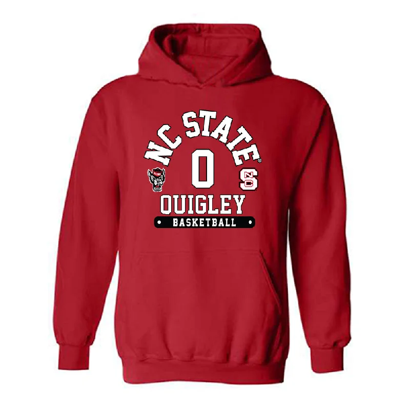 NC State - NCAA Women's Basketball : Devyn Quigley - Fashion Shersey Hooded Sweatshirt Hoodie with Rhinestones Sparkly Elegant