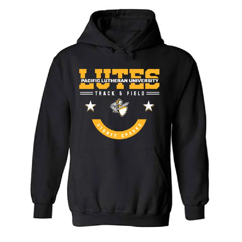 PLU - NCAA Women's Track & Field : Sydney Sparks - Classic Fashion Shersey Hooded Sweatshirt Hoodie with Drawcord Adjustable Secure