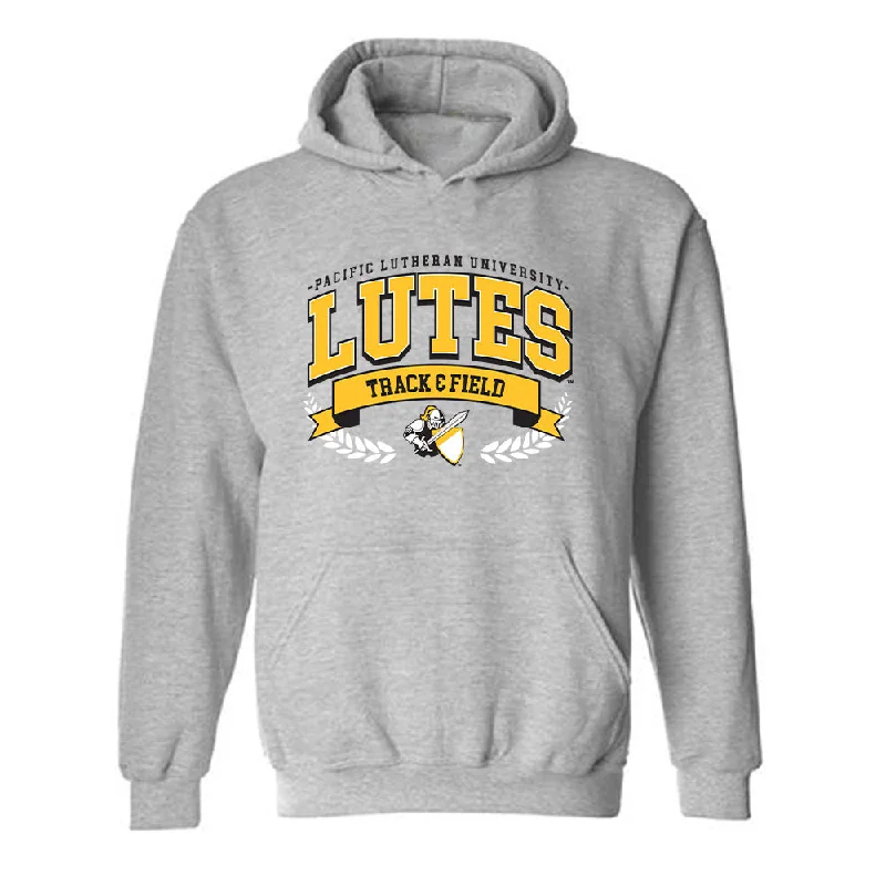 PLU - NCAA Women's Track & Field : Sydney Sparks - Classic Fashion Shersey Hooded Sweatshirt Hoodie with Stripes Bold Sporty