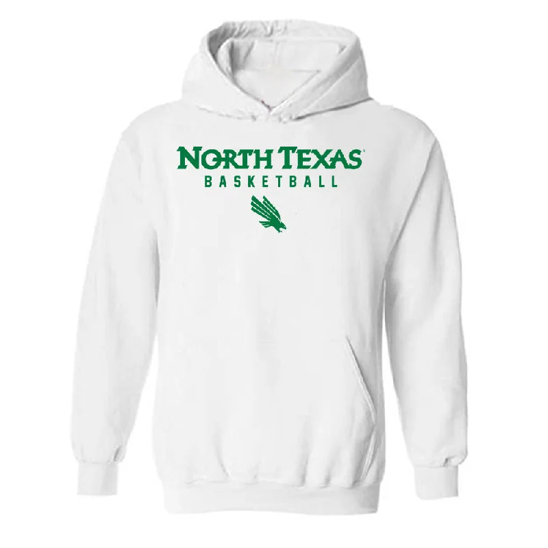 North Texas - NCAA Women's Basketball : Gwendlyn McGrew - Classic Shersey Hooded Sweatshirt Hoodie with Hem Lace Feminine Delicate