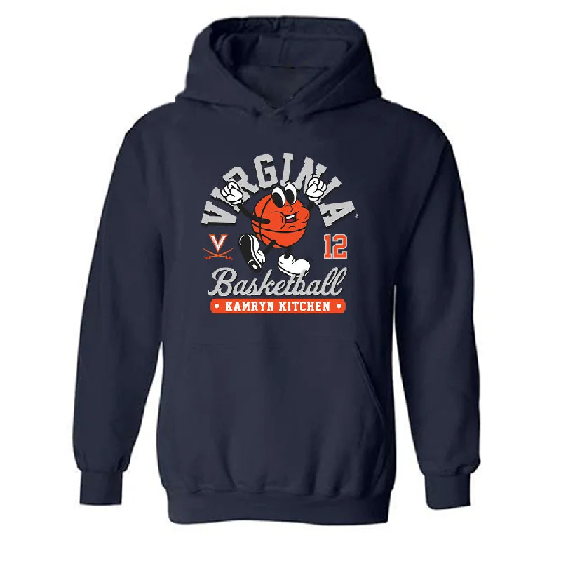 Virginia - NCAA Women's Basketball : Kamryn Kitchen - Fashion Shersey Hooded Sweatshirt Hoodie with Oversized Fit Loose Comfortable