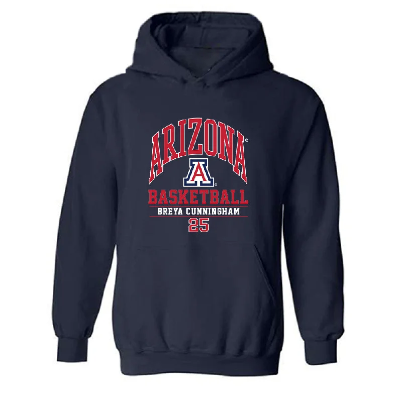 Arizona - NCAA Women's Basketball : Breya Cunningham - Classic Fashion Shersey Hooded Sweatshirt Hoodie with Drawcord Adjustable Secure