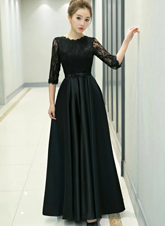 Black Long Sleeves Party Dress , Formal Dress Tunics Brand named