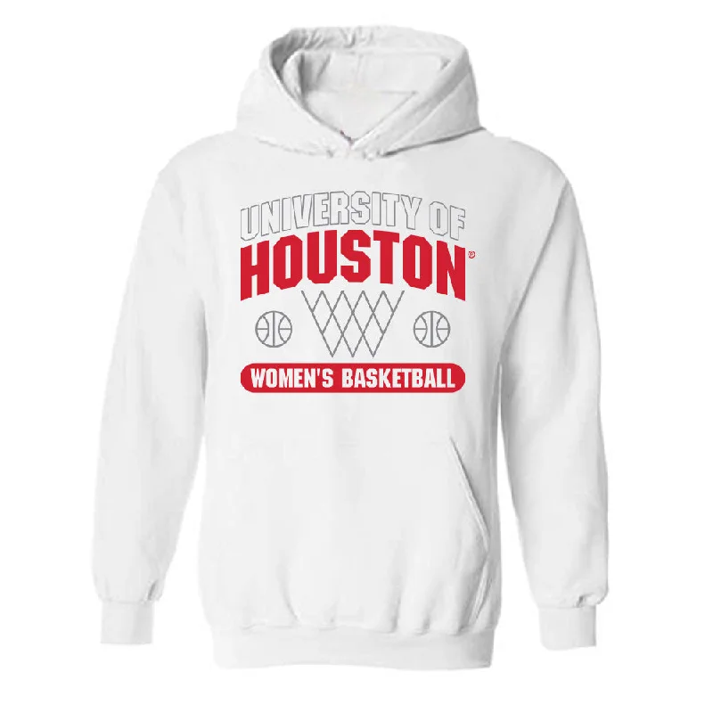 Houston - NCAA Women's Basketball : Eylia Love - Sports Shersey Hooded Sweatshirt Hoodie with Typography Text Message