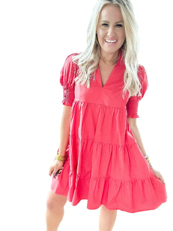 The Scarlet Smock Dress Turtleneck Warm Winter