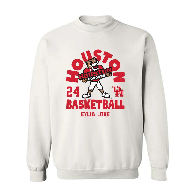 Houston - NCAA Women's Basketball : Eylia Love - Fashion Shersey Crewneck Sweatshirt Hoodie with Zipper Versatile Modern