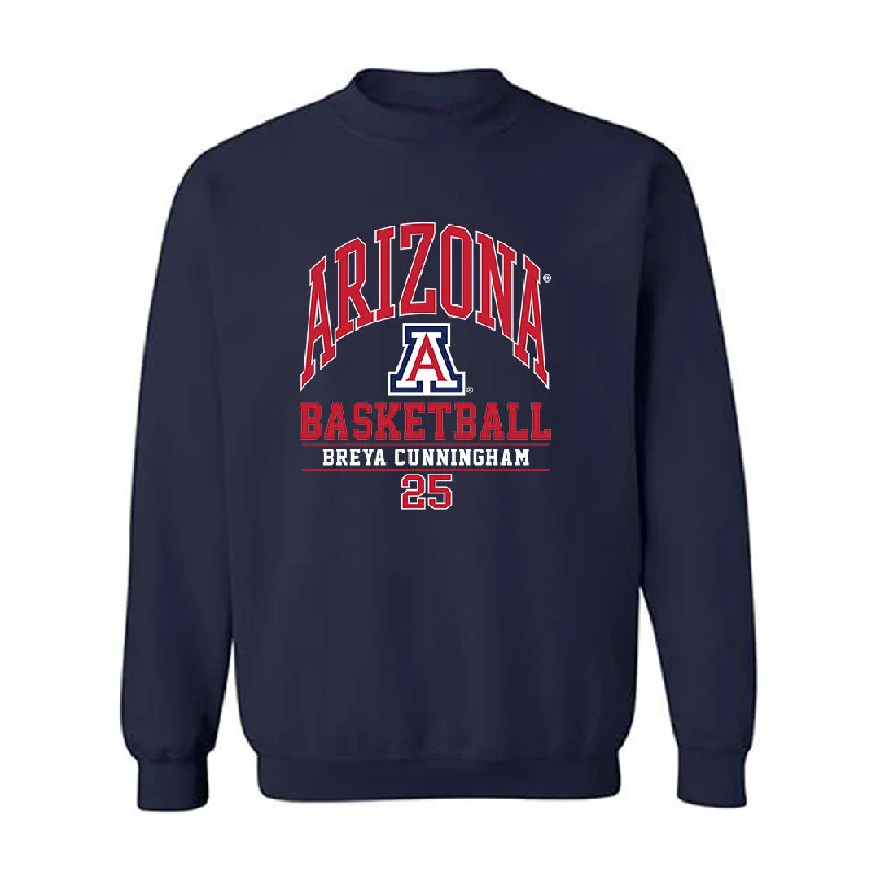Arizona - NCAA Women's Basketball : Breya Cunningham - Classic Fashion Shersey Crewneck Sweatshirt Hoodie with Lining Warm Insulated