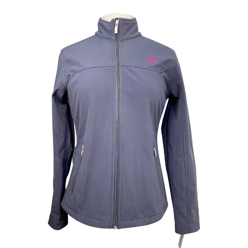 Ariat 'New Team' Softshell Jacket in Grey/Purple - Women's Medium Plaid Jacket Tartan Jacket Houndstooth Jacket