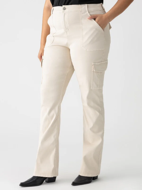 Sculpted Hayden Bootcut Standard Rise Pant Toasted Almond Extended Sizing Comfortable Denim Trousers