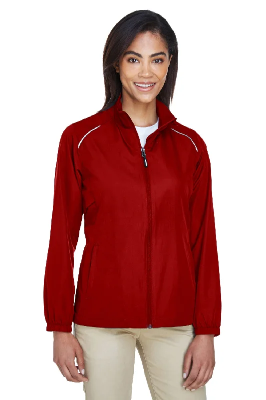 Core 365 Womens Motivate Water Resistant Full Zip Jacket - Classic Red Striped Jacket Polka Dot Jacket Floral Jacket