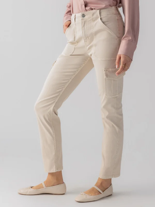 Sculpted Hayden Slim Straight Standard Rise Pant Toasted Almond Fashionable Track Pants