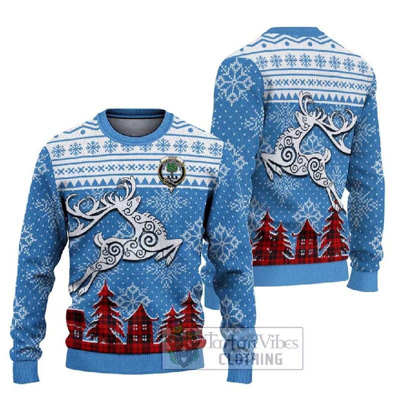 Hogg (Hog) Clan Christmas Ugly Sweater Celtic Reindeer Style Fitted Loose Oversized