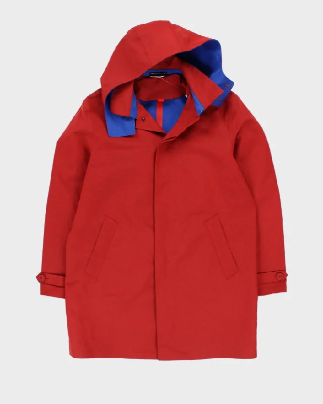 Unisex Vintage Tommy Hilfiger Bright Mac Jacket - L Trench Coat Raincoat Waterproof Jacket