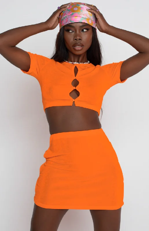 Moscow Mini Skirt Orange relaxed fit skirt