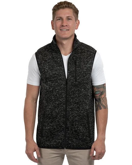 Burnside Men's Sweater Knit Vest B3910 Beaded Sweater Sequined Faux Fur