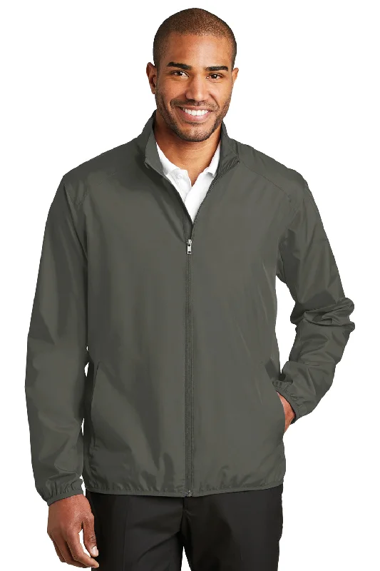 Port Authority Mens Zephyr Wind & Water Resistant Full Zip Jacket - Steel Grey Jacket Blazer Coat