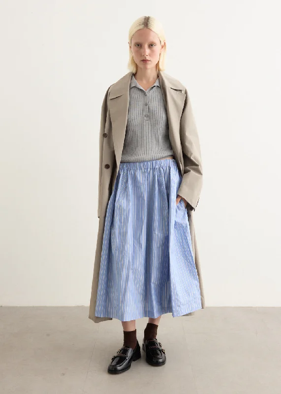 Poplin Skirt button skirt front
