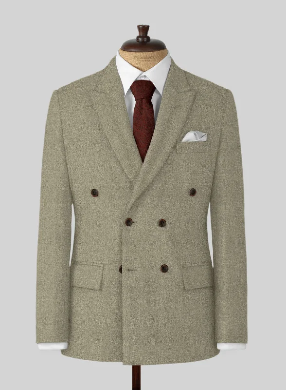 Naples Greige Tweed Jacket Oversized Jacket Tailored Jacket Straight Jacket