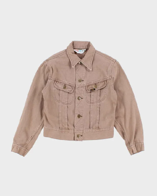 Vintage 70s Lee Set Brown Jacket - S Ribbed Jacket Pleated Jacket Ruffled Jacket
