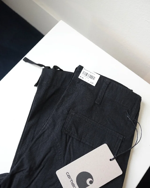 Cargo Pant, Black Ripstop High-Waist Jeans