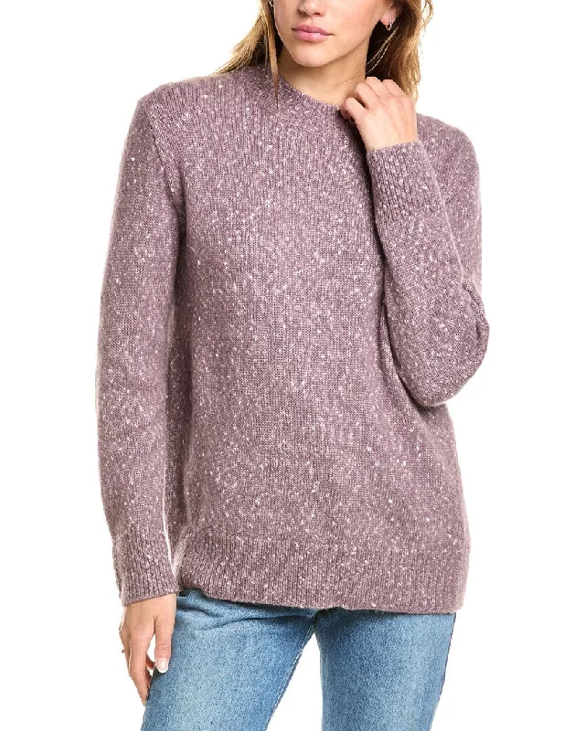 Vince Alpaca, Wool, & Silk-Blend Sweater Hooded Caped Shawl Collar
