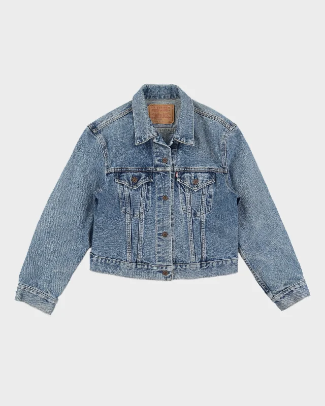Vintage 70s Levi's Medium Wash Denim Jacket - M Hooded Jacket Caped Jacket Shawl Collar Jacket
