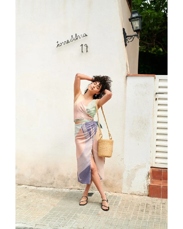 Orquid Wrap Skirt chiffon skirt airy