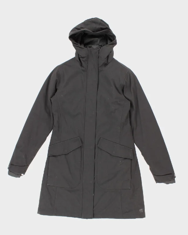 Mec Long Hooded Jacket - S A-Line Jacket Boat Neck Shawl Collar